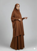Jilbab 3-pcs Brown Colour