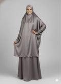 Jilbab 3-pcs Grey Colour