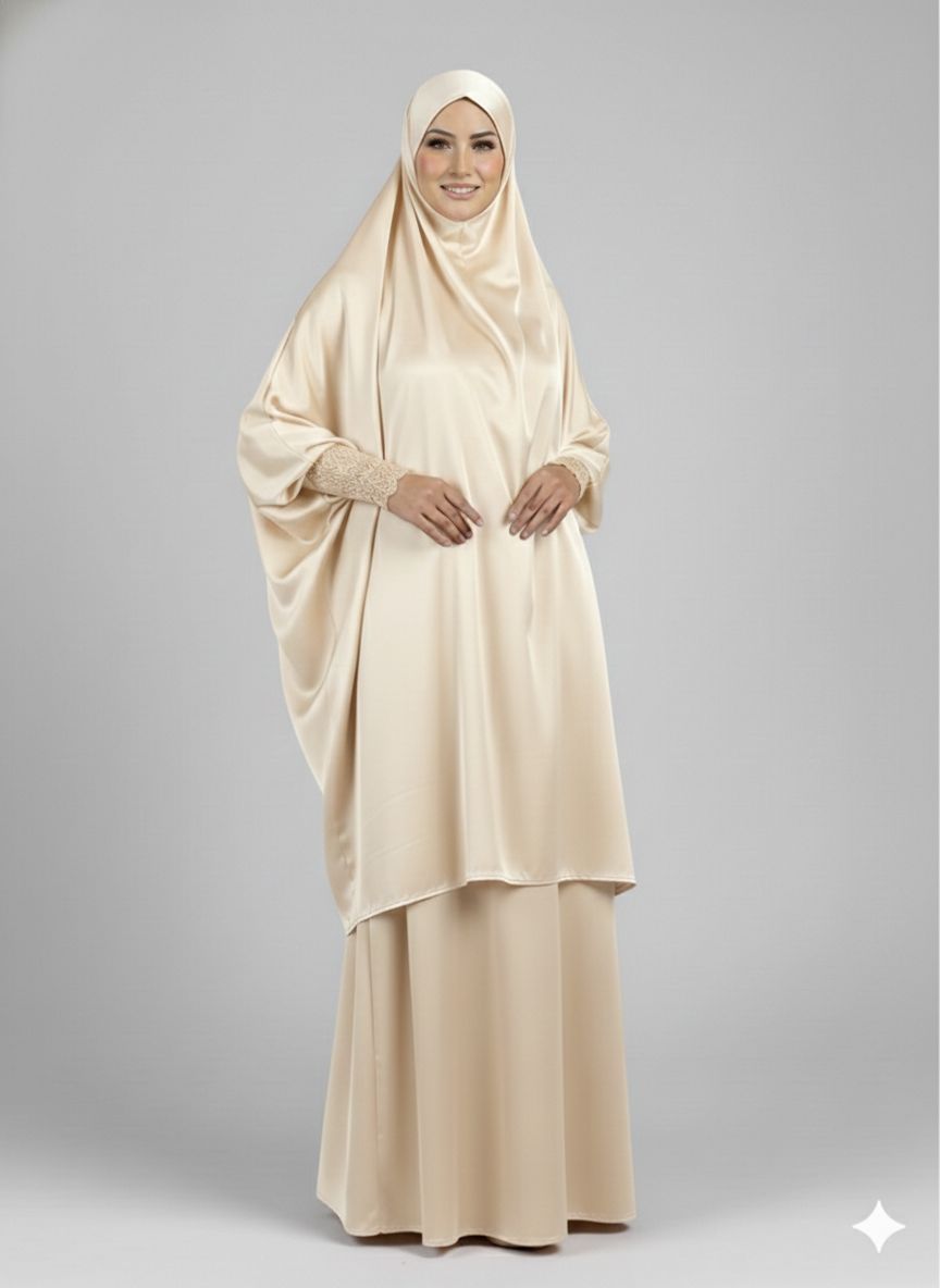 Jilbab 3-pcs Beige Colour