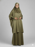 Jilbab 3-pcs Olive Green Colour